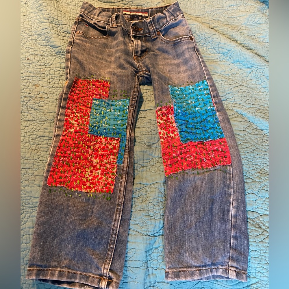 Sashiko style boys pants size 4/5